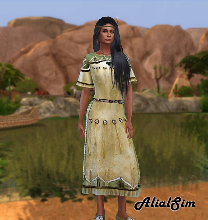 Sims 4 Native dress at Alial Sim