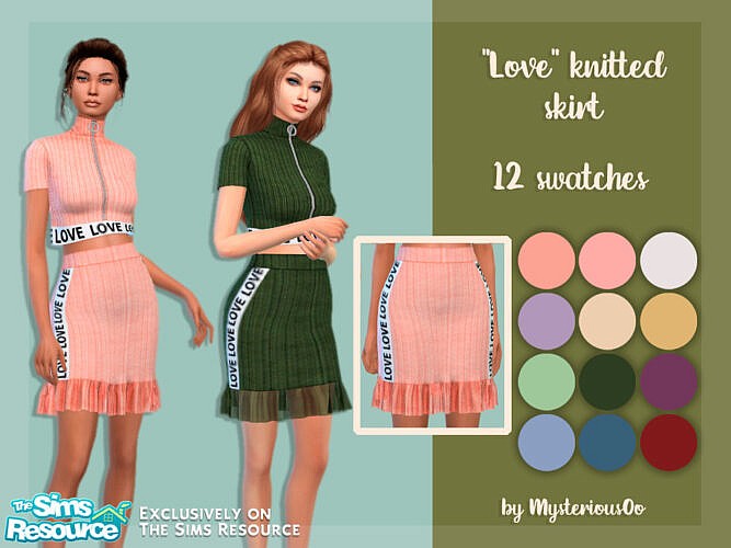Love Knitted Skirt By Mysteriousoo