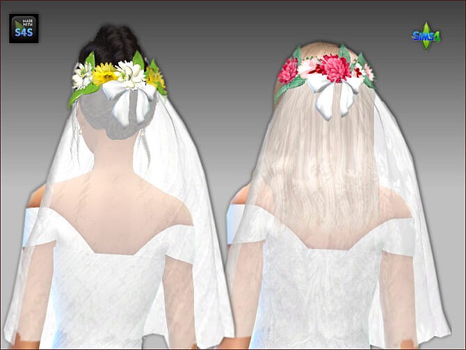 Sims 4 Wedding set: Bride dresses and accessories by Mabra