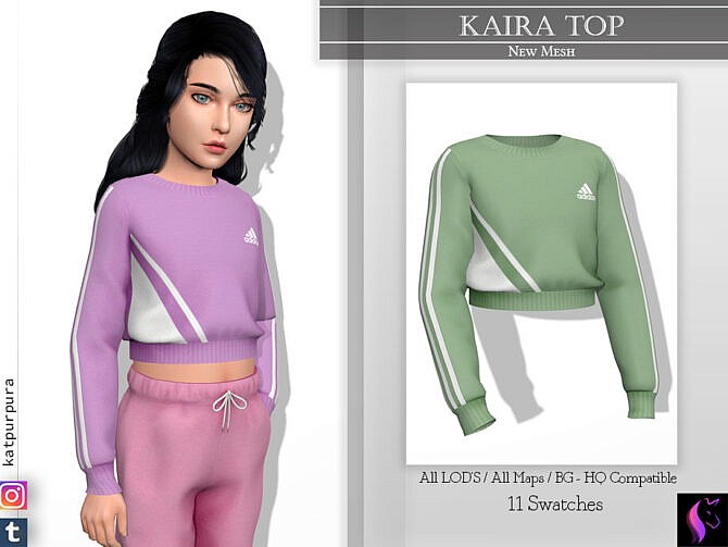 Sims 4 Kaira Top by KaTPurpura at TSR