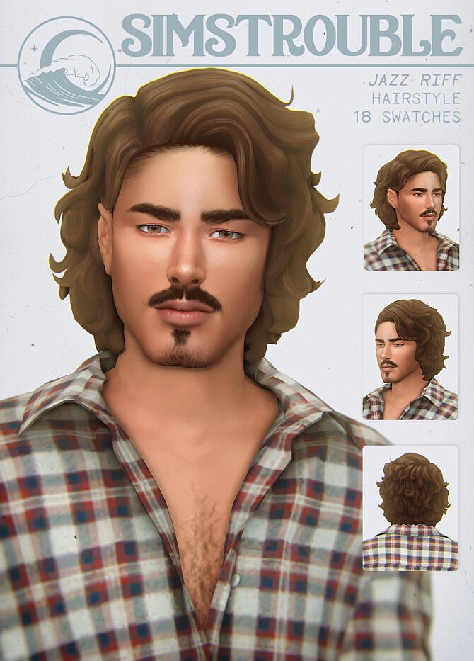Sims 4 JAZZ RIFF HAIR at SimsTrouble