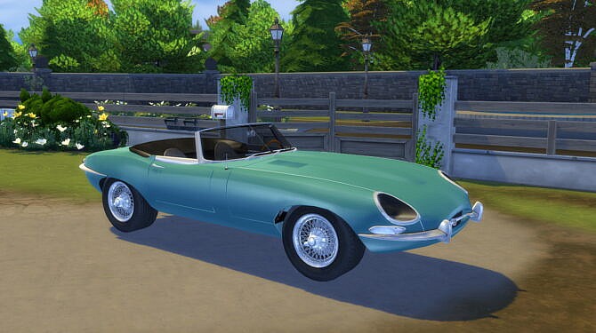 Sims 4 1961 Jaguar E Type Roadster at LorySims