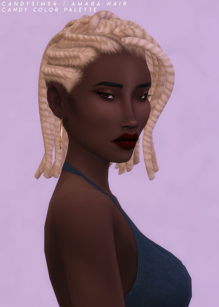 AMARA HAIR at Candy Sims 4 » Sims 4 Updates