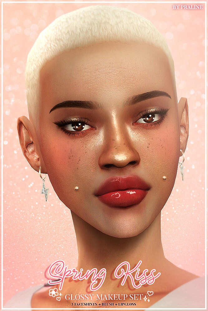 Sims 4 SPRING KISS Glossy Makeup Set at Praline Sims