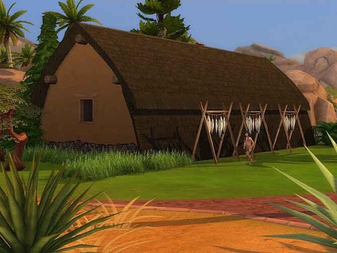Sims 4 Oak View longhouse at KyriaT’s Sims 4 World