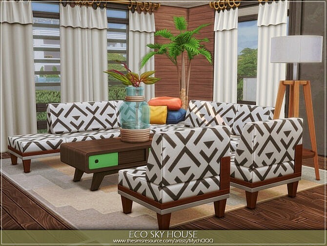 Sims 4 Eco Sky House by MychQQQ at TSR