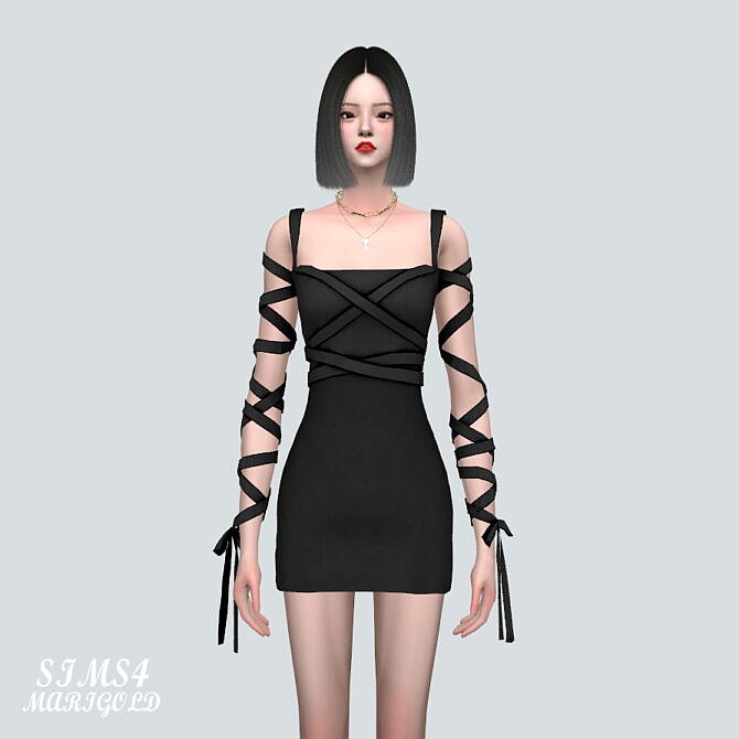 Sims 4 Tied Mini Dress at Marigold