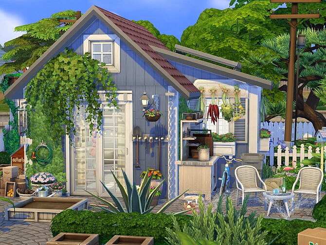 Sims 4 Cute Garden Shed by Flubs79 at TSR