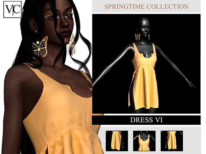 Sims 4 SpringTime Collection Dress VI by Viy Sims at TSR