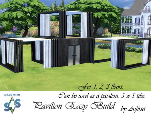 Sims 4 Pavilion Easy Build at Aifirsa