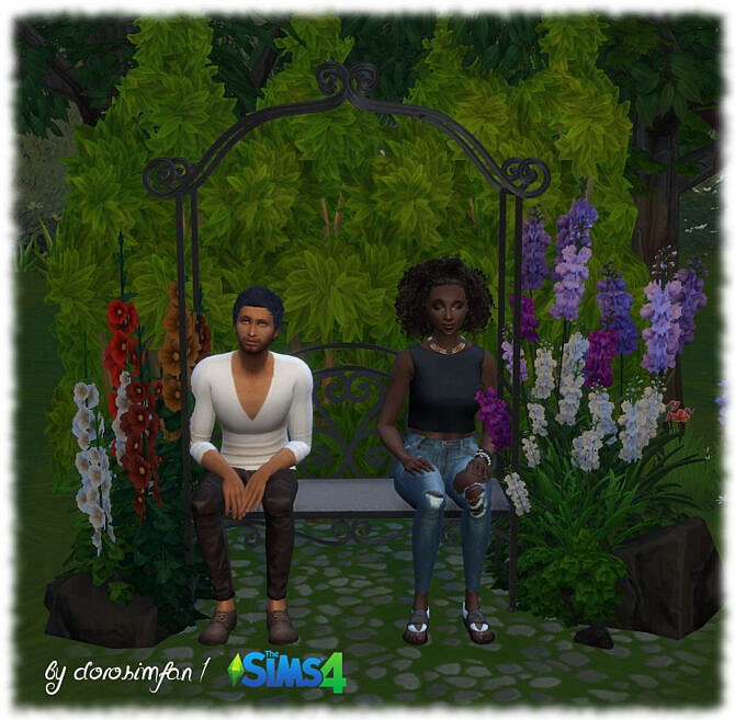 Sims 4 Be my Valentine garden bench by dorosimfan1 at Sims Marktplatz