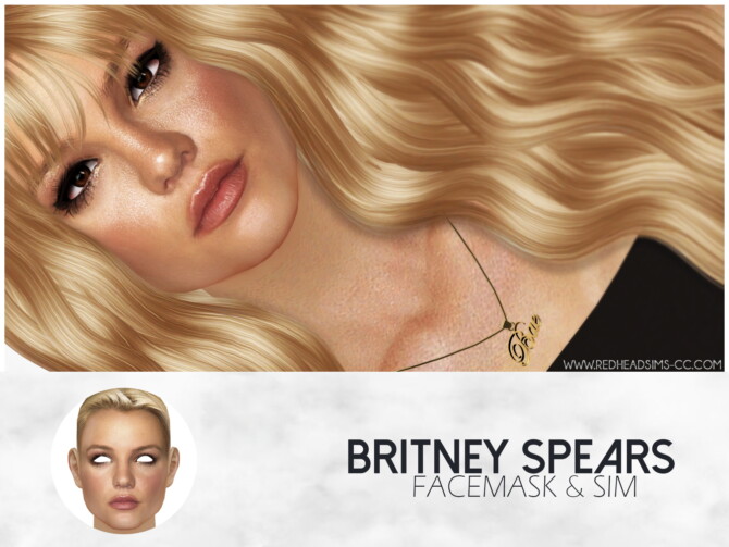Sims 4 BRITNEY SPEARS FACEMASK & SIM at REDHEADSIMS