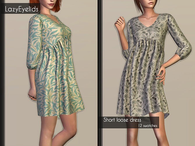 Sims 4 3 dresses set at LazyEyelids