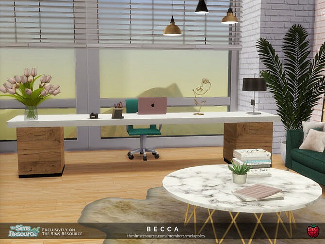 Sims 4 Becca office by melapples at TSR