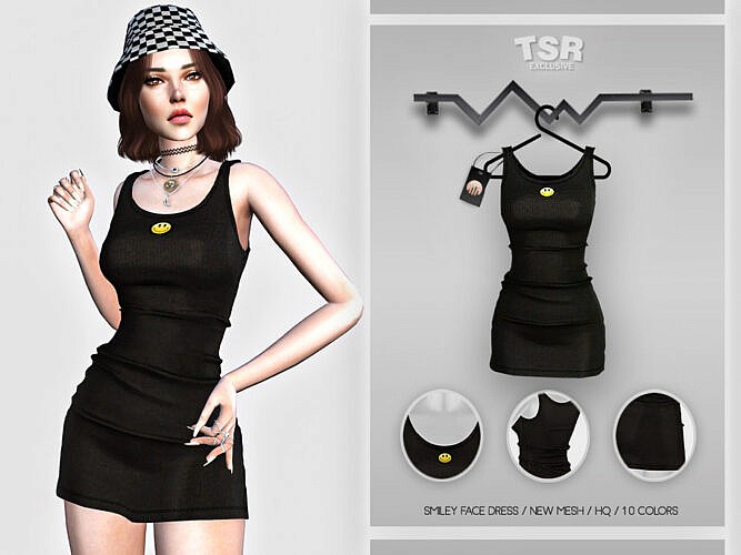 Smiley Face Dress Bd454 By Busra-tr