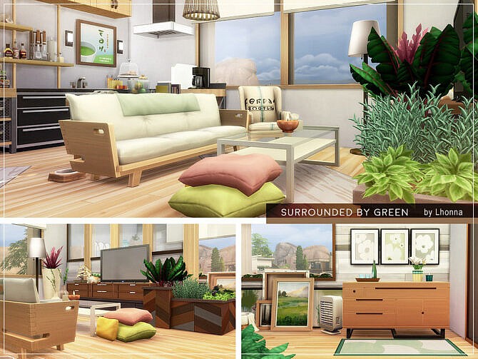 Sims 4 Surrounded by Green Eco cabin by Lhonna at TSR