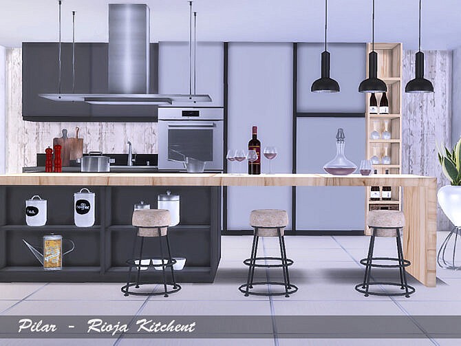 Sims 4 Rioja Kitchen by Pilar at TSR