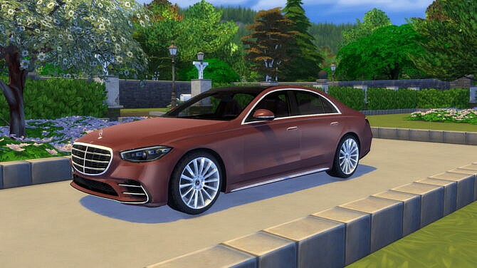 Sims 4 2021 Mercedes Benz S Class at LorySims