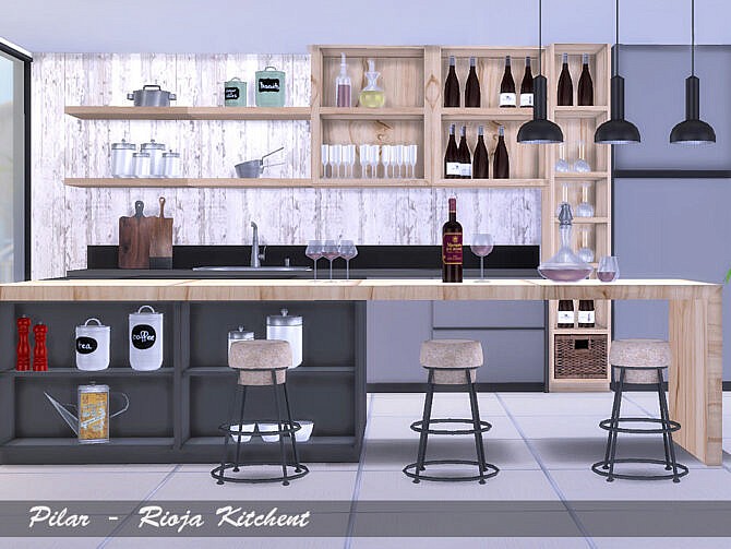 Sims 4 Rioja Kitchen by Pilar at TSR