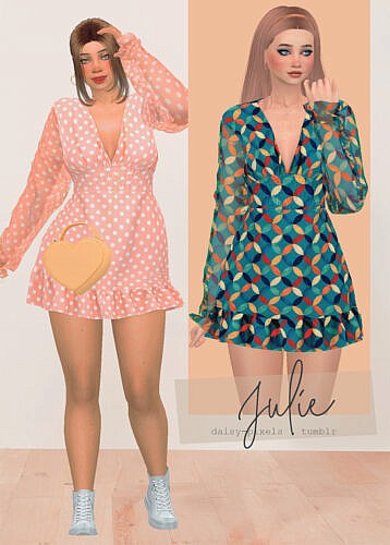 Julie Dress at Daisy Pixels » Sims 4 Updates