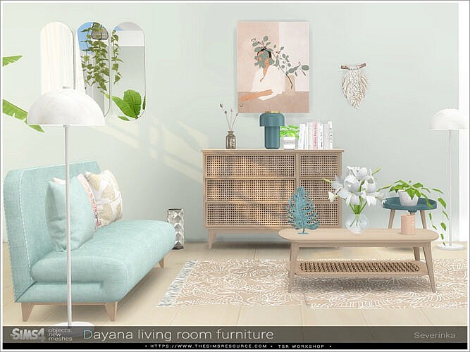 Dayana living room furniture by Severinka at TSR » Sims 4 Updates