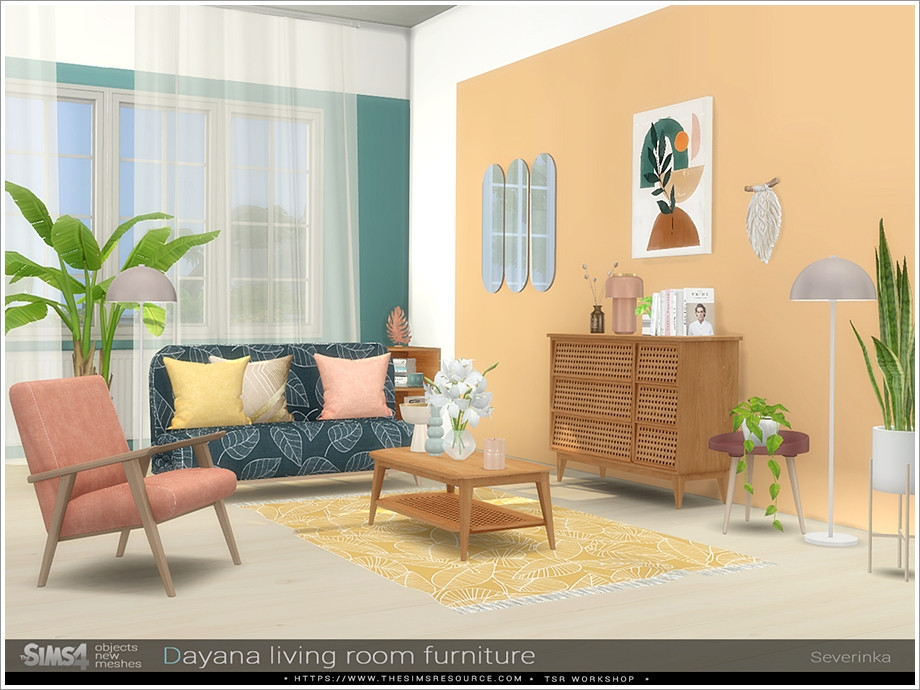 Dayana living room furniture by Severinka at TSR » Sims 4 Updates
