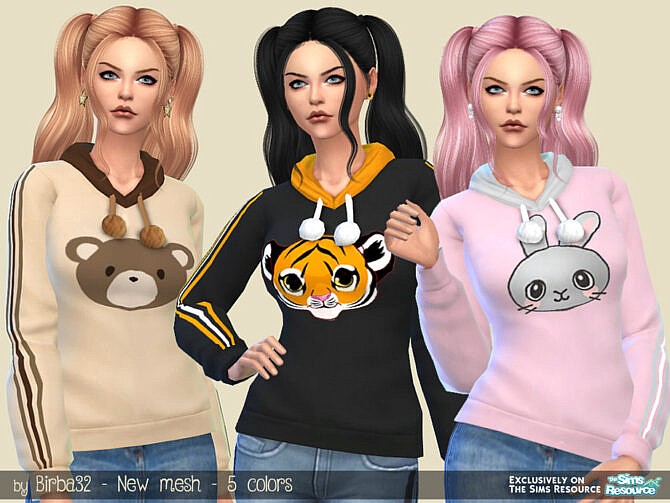 Sims 4 Zoo hoodie by Birba32 at TSR