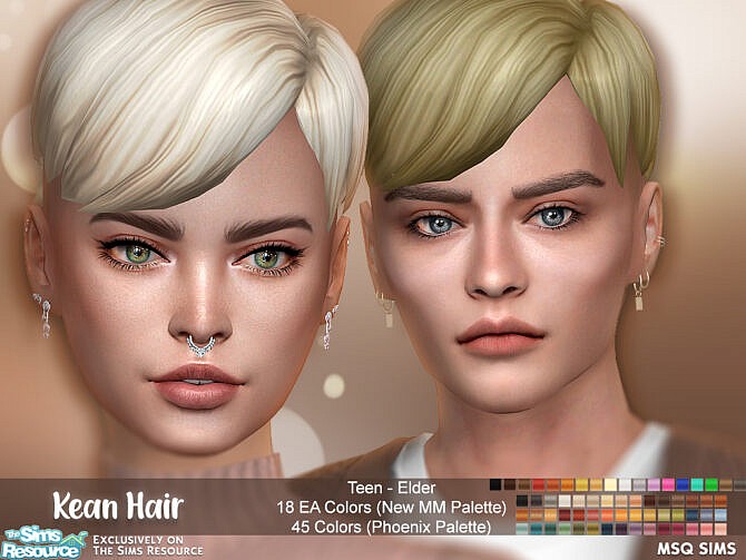 Sims 4 Kean Hair at MSQ Sims