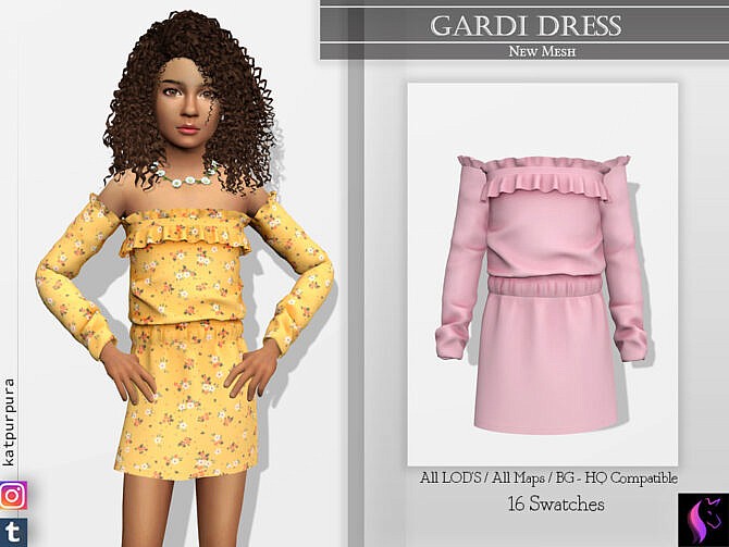 Sims 4 Gardi Dress by KaTPurpura at TSR