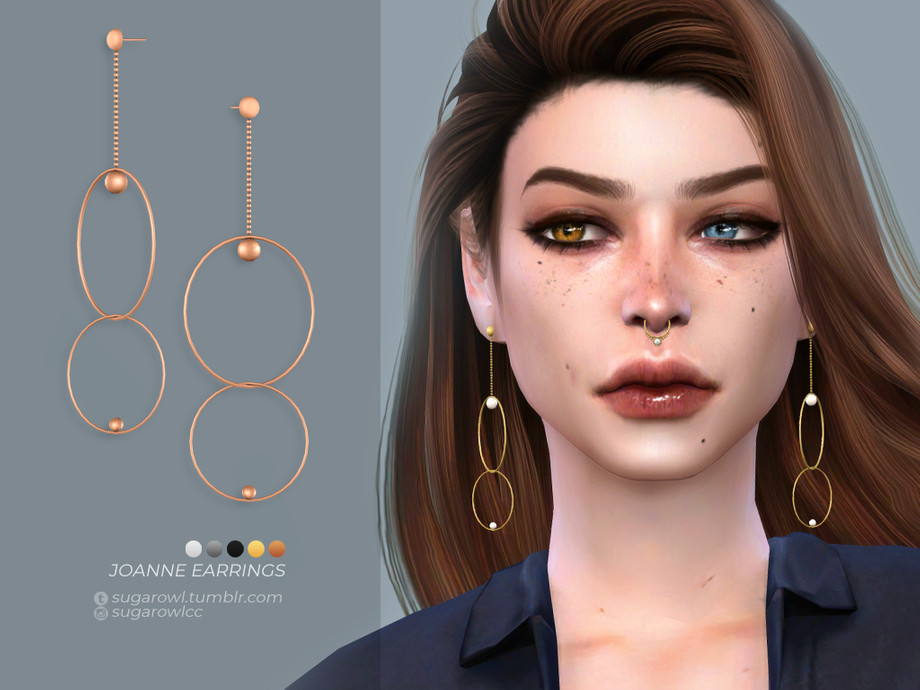 Joanne earrings by sugar owl at TSR » Sims 4 Updates