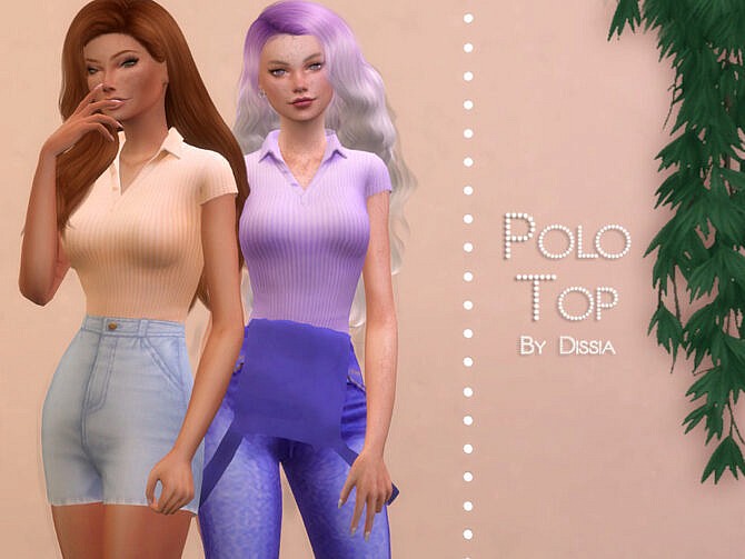 Sims 4 Polo Top by Dissia at TSR