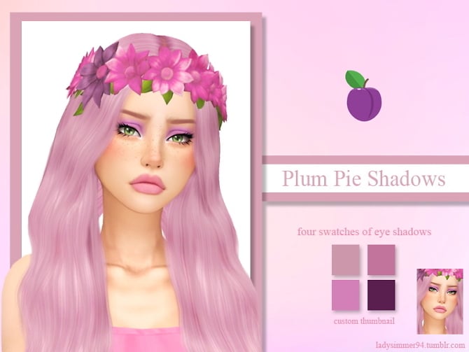 Sims 4 Plum Pie Shadows by LadySimmer94 at TSR