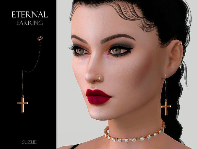 Sims 4 Eternal Earrings by Suzue at TSR