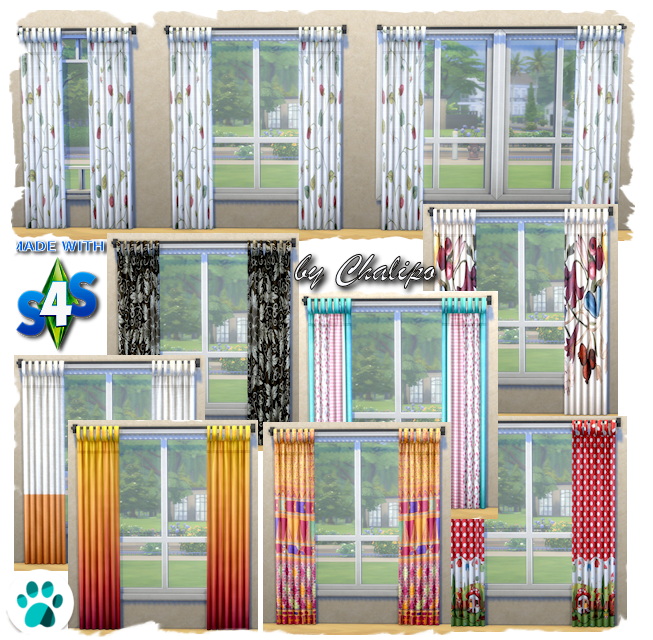 Sims 4 Curtains Pets by Chalipo at All 4 Sims