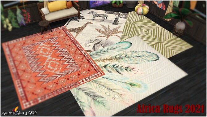 Sims 4 AFRICA Rugs 2021 at Annett’s Sims 4 Welt