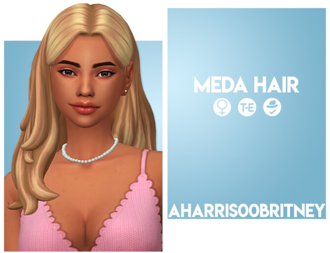 Sims 4 Meda Hair at AHarris00Britney
