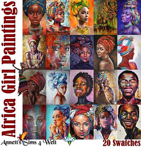 Africa Girl Paintings