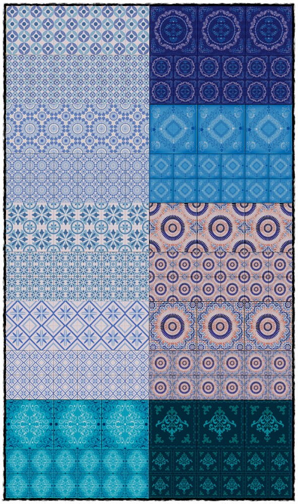Sims 4 Totally Tiles Azulejo & Talavera Collection #1 by Wykkyd at Mod The Sims 4