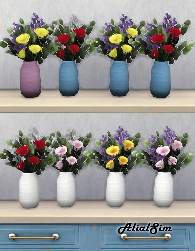 Sims 4 Flowers in vase at Alial Sim