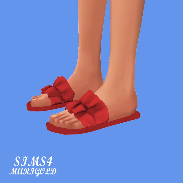 Sims 4 Frill Slippers at Marigold