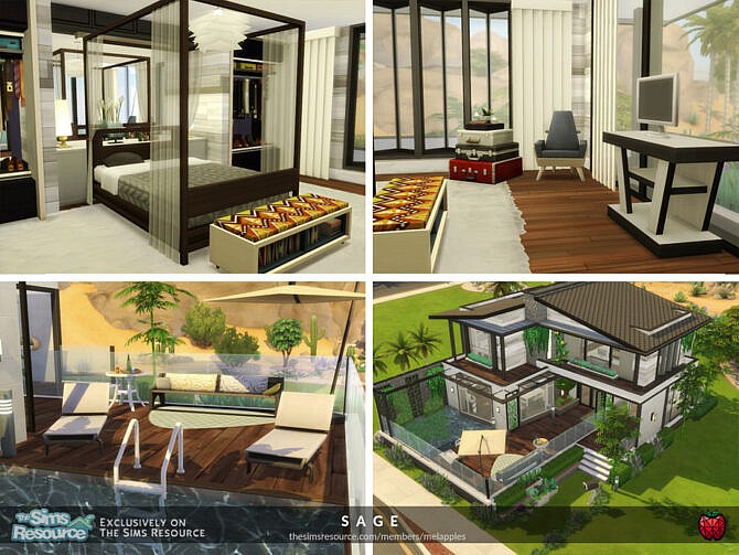 Sims 4 Sage home by melapples at TSR