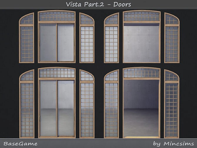 Sims 4 Vista Set Part.2 Doors by Mincsims at TSR