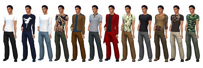 Sims 4 BG CARGO PANTS (M) at Sims4Sue