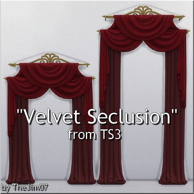 Sims 4 Velvet Seclusion Curtains from TS3 by TheJim07 at Mod The Sims 4