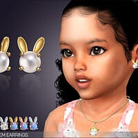 Bunny Gem Earrings For Toddlers