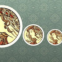 Mucha Women Painting Recolor By Jessiuss