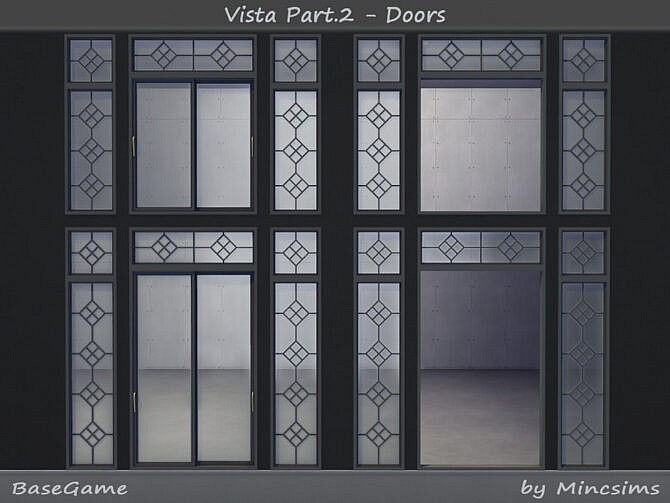 Sims 4 Vista Set Part.2 Doors by Mincsims at TSR