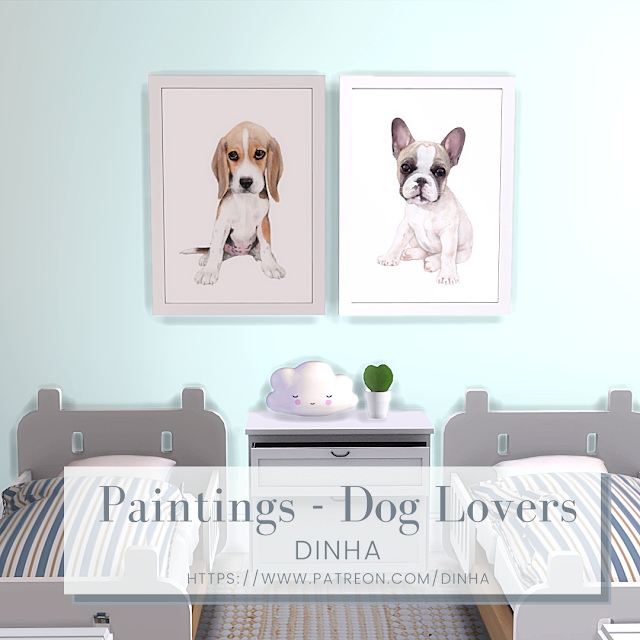 Sims 4 Painting Dog Lovers Free at Dinha Gamer