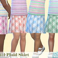Pastel Plaid Skirt By Pelineldis