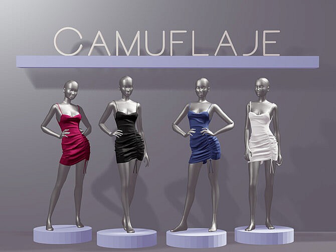 Sims 4 Not Your Bae Dress II by Camuflaje at TSR